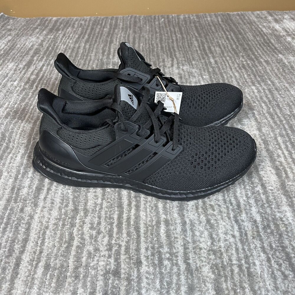 Adidas UltraBoost 1.0 Shoes Mens Size 10 Black Knit Running Sneakers HQ4199